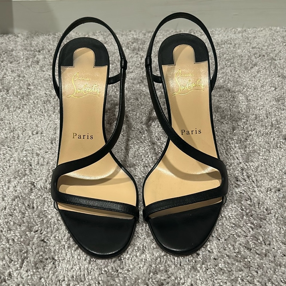 Christian Louboutin Black Strappy Heels